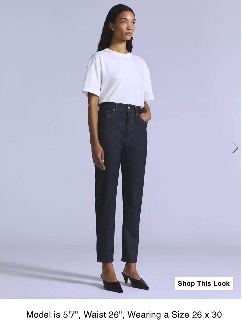 Levi's Blue Tab  Dark Wash Selvedge High-Rise Slim-Fit Jeans. 31x29